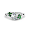 Load image into Gallery viewer, marquise-emerald-bezel-set-nature-inspired-oval-shaped-engagement-ring-in-white-gold-FD10962OVRGEMGR-NL-WG