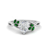 Load image into Gallery viewer, marquise-emerald-bezel-set-nature-inspired-pear-shaped-engagement-ring-in-white-gold-FD10962PERGEMGR-NL-WG