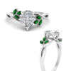 Load image into Gallery viewer, marquise-emerald-bezel-set-nature-inspired-pear-shaped-engagement-ring-in-white-gold-FD10962PERGEMGRANGLE3-NL-WG