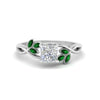 Load image into Gallery viewer, marquise-emerald-bezel-set-nature-inspired-princess-cut-engagement-ring-in-white-gold-FD10962PRRGEMGR-NL-WG