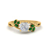 Load image into Gallery viewer, marquise-emerald-bezel-set-nature-inspired-princess-cut-engagement-ring-in-yellow-gold-FD10962PRRGEMGR-NL-YG
