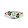 Load image into Gallery viewer, marquise-emerald-bezel-set-nature-inspired-radiant-cut-engagement-ring-in-rose-gold-FD10962RARGEMGR-NL-RG