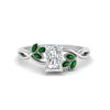 Load image into Gallery viewer, marquise-emerald-bezel-set-nature-inspired-radiant-cut-engagement-ring-in-white-gold-FD10962RARGEMGR-NL-WG