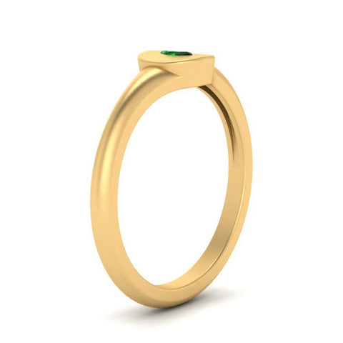 Marquise Disc Signet Ring