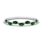 Load image into Gallery viewer, marquise-emerald-vintage-stacking-ring-in-white-gold-FD123865GEMGR-NL-WG.jpg
