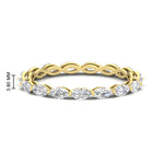 Load image into Gallery viewer, marquise-eternity-east-west-4-carat-diamond-wedding-band-in-yellow-gold-FDEWB8868MQ-4.00CT-NL-YG-HW
