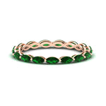 Load image into Gallery viewer, marquise-eternity-east-west-4-carat-emerald-wedding-band-in-rose-gold-FDEWB8868MQGEMGR-4.00CT-NL-RG