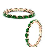 Load image into Gallery viewer, marquise-eternity-east-west-4-carat-emerald-wedding-band-in-rose-gold-FDEWB8868MQGEMGRANGLE3-4.00CT-NL-RG