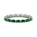 Load image into Gallery viewer, marquise-eternity-east-west-4-carat-emerald-wedding-band-in-white-gold-FDEWB8868MQGEMGR-4.00CT-NL-WG