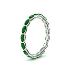 Load image into Gallery viewer, marquise-eternity-east-west-4-carat-emerald-wedding-band-in-white-gold-FDEWB8868MQGEMGRANGLE2-4.00CT-NL-WG