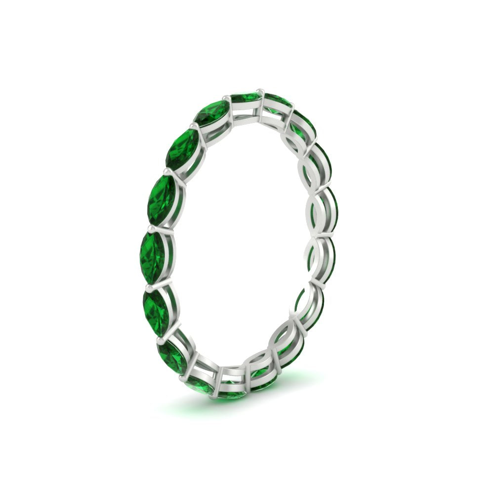 marquise-eternity-east-west-4-carat-emerald-wedding-band-in-white-gold-FDEWB8868MQGEMGRANGLE2-4.00CT-NL-WG