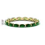 Load image into Gallery viewer, marquise-eternity-east-west-4-carat-emerald-wedding-band-in-yellow-gold-FDEWB8868MQGEMGR-4.00CT-NL-YG-HW