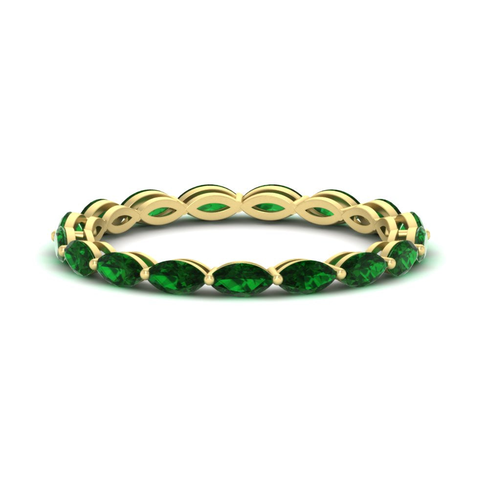 marquise-eternity-east-west-4-carat-emerald-wedding-band-in-yellow-gold-FDEWB8868MQGEMGR-4.00CT-NL-YG