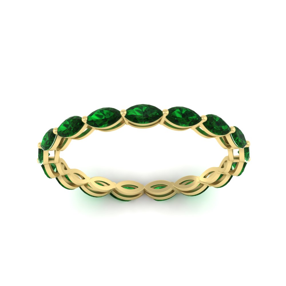 marquise-eternity-east-west-4-carat-emerald-wedding-band-in-yellow-gold-FDEWB8868MQGEMGRANGLE5-4.00CT-NL-YG