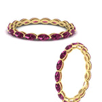 Load image into Gallery viewer, marquise-eternity-east-west-4-carat-pink-sapphire-wedding-band-in-yellow-gold-FDEWB8868MQGSADRPIANGLE3-4.00CT-NL-YG