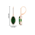Load image into Gallery viewer, marquise-halo-3-carat-diamond-drop-earrings-with-emerald-in-rose-gold-FDEAR11235-MQGEMGRANGLE1-3.00CT-NL-RG.jpg