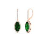 Load image into Gallery viewer, marquise-halo-3-carat-diamond-drop-earrings-with-emerald-in-rose-gold-FDEAR11235-MQGEMGRANGLE1-3.00CT-NL-RG.jpg