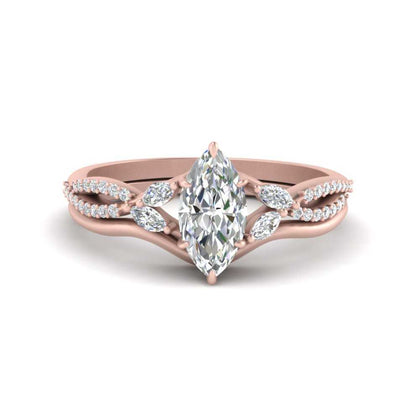 marquise-lab-created-diamond-nature-style-bridal-ring-set-in-rose-gold-FDENR3211MQ