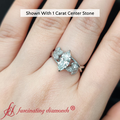 marquise-lab-diamond-bezel-set-nature-inspired-marquise-cut-engagement-ring-in-14k-white-gold-fd10962r-1