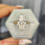 Load image into Gallery viewer, marquise-lab-diamond-solitaire-ring-with-pave-accents-in-14k-yellow-gold-fd11145r-2
