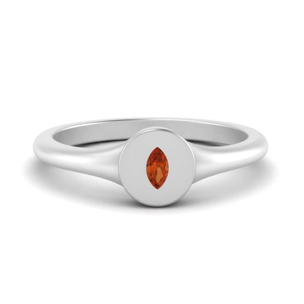 Marquise Disc Signet Ring