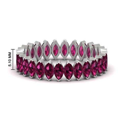 marquise-pink-sapphire-4-carat-eternity-wedding-anniversary-band-in-white-gold-FDEWB11257MQBGSADRPI-4.00CT-NL-WG