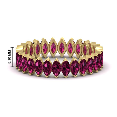 marquise-pink-sapphire-4-carat-eternity-wedding-anniversary-band-in-yellow-gold-FDEWB11257MQBGSADRPI-4.00CT-NL-YG