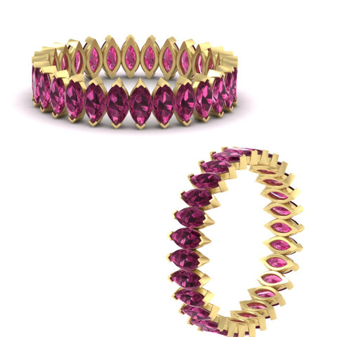 marquise-pink-sapphire-4-carat-eternity-wedding-anniversary-band-in-yellow-gold-FDEWB11257MQBGSADRPI-4.00CT-NL-YG