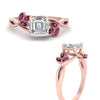 Load image into Gallery viewer, marquise-pink-sapphire-bezel-set-nature-inspired-asscher-cut-engagement-ring-in-rose-gold-FD10962ASRGSADRPIANGLE3-NL-RG