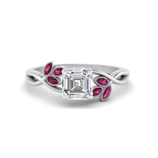 marquise-pink-sapphire-bezel-set-nature-inspired-asscher-cut-engagement-ring-in-white-gold-FD10962ASRGSADRPI-NL-WG