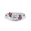 Load image into Gallery viewer, marquise-pink-sapphire-bezel-set-nature-inspired-asscher-cut-engagement-ring-in-white-gold-FD10962ASRGSADRPI-NL-WG