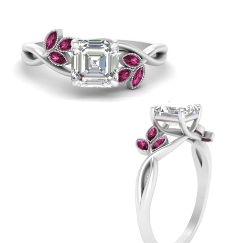 marquise-pink-sapphire-bezel-set-nature-inspired-asscher-cut-engagement-ring-in-white-gold-FD10962ASRGSADRPIANGLE3-NL-WG