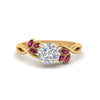 Load image into Gallery viewer, marquise-pink-sapphire-bezel-set-nature-inspired-cushion-cut-engagement-ring-in-yellow-gold-FD10962CURGSADRPI-NL-YG
