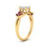 Load image into Gallery viewer, marquise-pink-sapphire-bezel-set-nature-inspired-cushion-cut-engagement-ring-in-yellow-gold-FD10962CURGSADRPIANGLE2-NL-YG