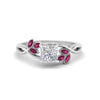 Load image into Gallery viewer, marquise-pink-sapphire-bezel-set-nature-inspired-princess-cut-engagement-ring-in-white-gold-FD10962PRRGSADRPI-NL-WG