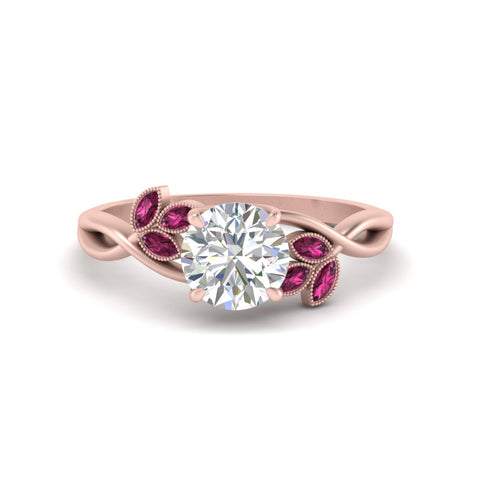 marquise-pink-sapphire-bezel-set-nature-inspired-round-cut-engagement-ring-in-rose-gold-FD10962RORGSADRPI-NL-RG
