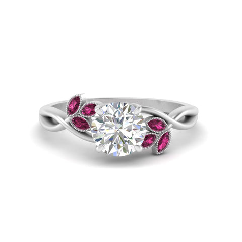 marquise-pink-sapphire-bezel-set-nature-inspired-round-cut-engagement-ring-in-white-gold-FD10962RORGSADRPI-NL-WG