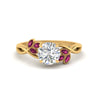 Load image into Gallery viewer, marquise-pink-sapphire-bezel-set-nature-inspired-round-cut-engagement-ring-in-yellow-gold-FD10962RORGSADRPI-NL-YG
