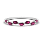Load image into Gallery viewer, marquise-pink-sapphire-vintage-stacking-ring-in-white-gold-FD123865GSADRPI-NL-WG.jpg
