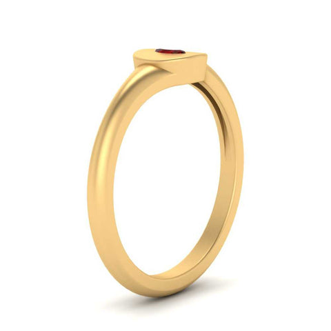 Marquise Disc Signet Ring