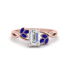 Load image into Gallery viewer, marquise-sapphire-bezel-set-nature-inspired-emerald-cut-engagement-ring-in-rose-gold-FD10962EMRGSABL-NL-RG