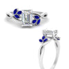 Load image into Gallery viewer, marquise-sapphire-bezel-set-nature-inspired-emerald-cut-engagement-ring-in-white-gold-FD10962EMRGSABLANGLE3-NL-WG