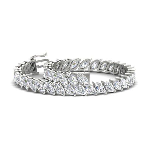 15 Carat Prong Set Marquise Tennis Bracelet