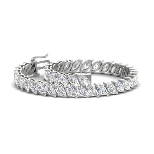 15 Carat Prong Set Marquise Tennis Bracelet