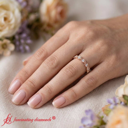 Marquise Eye Thin Diamond Band