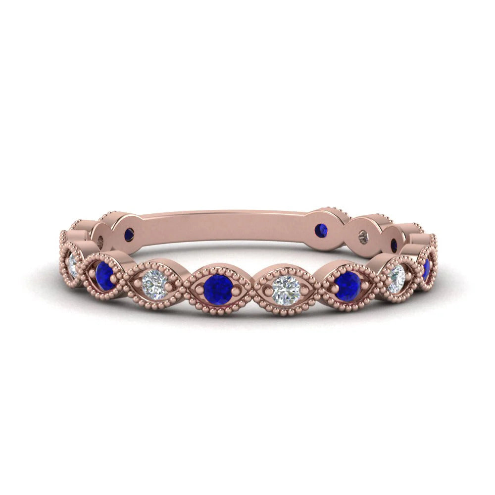 marquise-shaped-thin-stacking-diamond-band-with-blue-sapphire-in-rose-gold-FDB5381GSADRPI-NL-RG