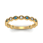 Load image into Gallery viewer, marquise-shaped-thin-stacking-diamond-band-with-blue-topaz-in-yellow-gold-FDB5381GICBLTOANGLE3-NL-YG.jpg
