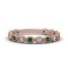 Load image into Gallery viewer, marquise-shaped-thin-stacking-diamond-band-with-emerald-in-rose-gold-FDB5381GEMGRANGLE3-NL-RG.jpg