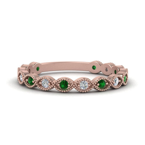 marquise-shaped-thin-stacking-diamond-band-with-emerald-in-rose-gold-FDB5381GEMGRANGLE3-NL-RG.jpg