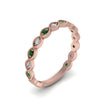 Load image into Gallery viewer, marquise-shaped-thin-stacking-diamond-band-with-emerald-in-rose-gold-FDB5381GEMGRANGLE3-NL-RG.jpg